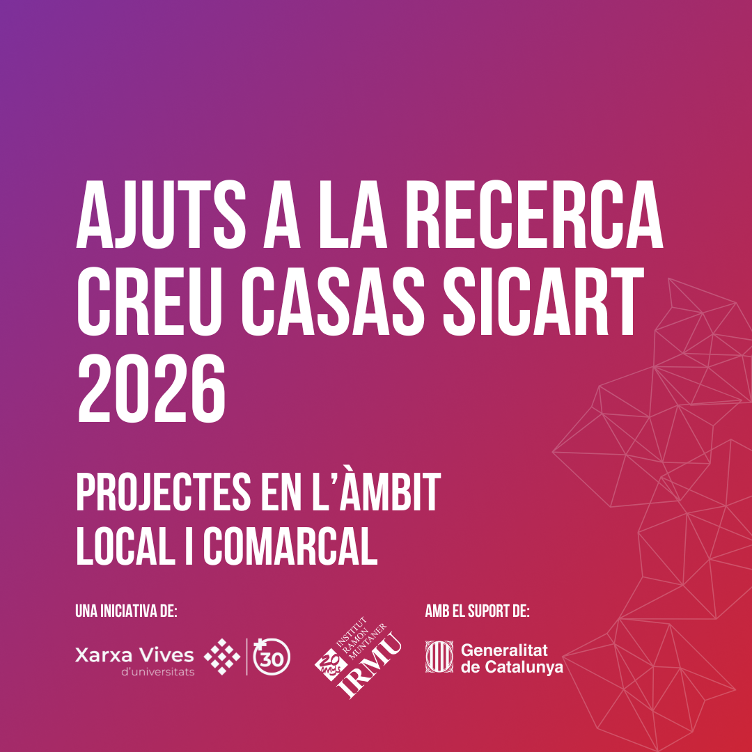 S’obre la convocatòria 2026 dels ajuts Creu Casas Sicart per a projectes de recerca local i comarcal