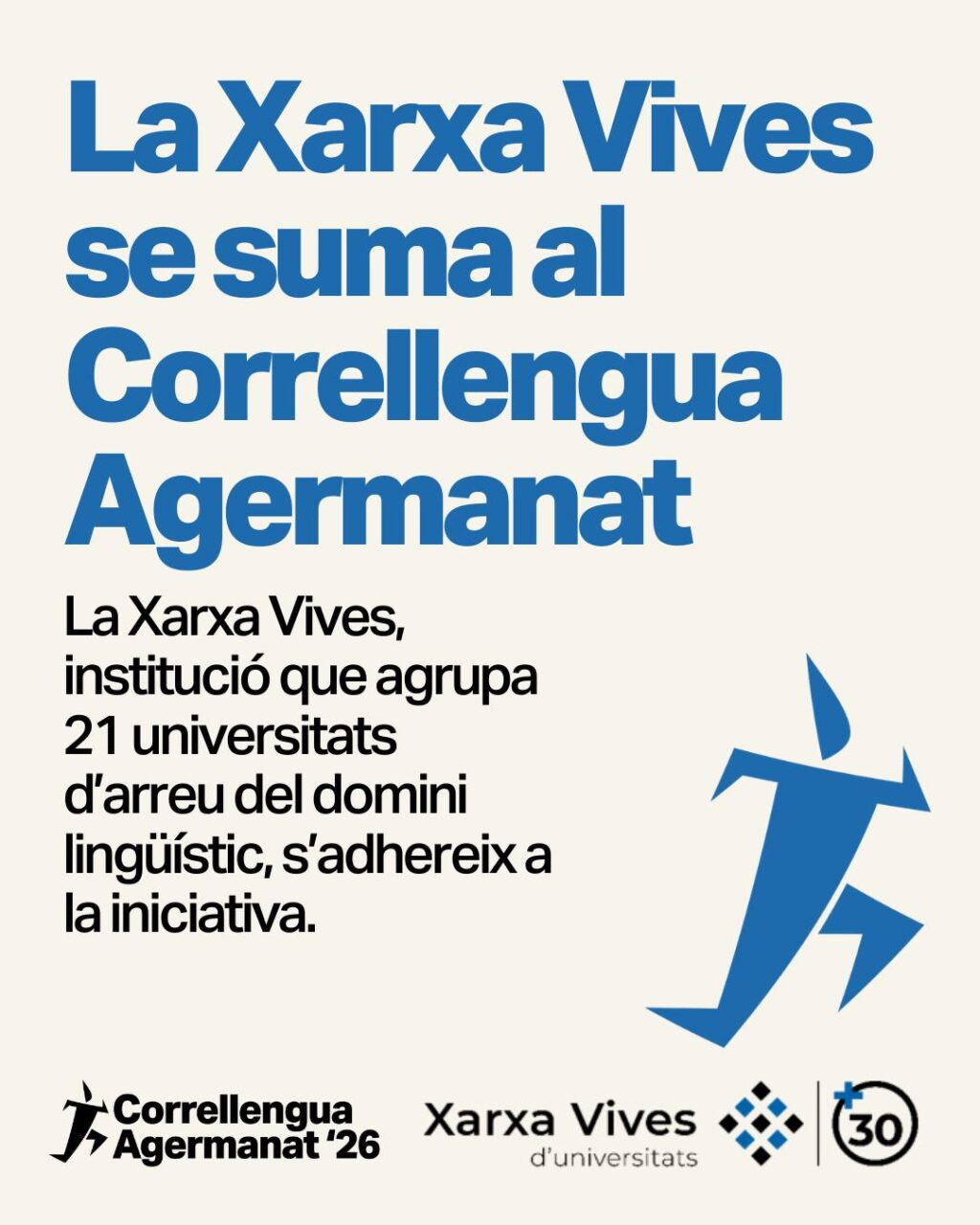 La Xarxa Vives d'Universitats s'adhereix al 'Correllengua Agermanat' per la llengua i la cultura