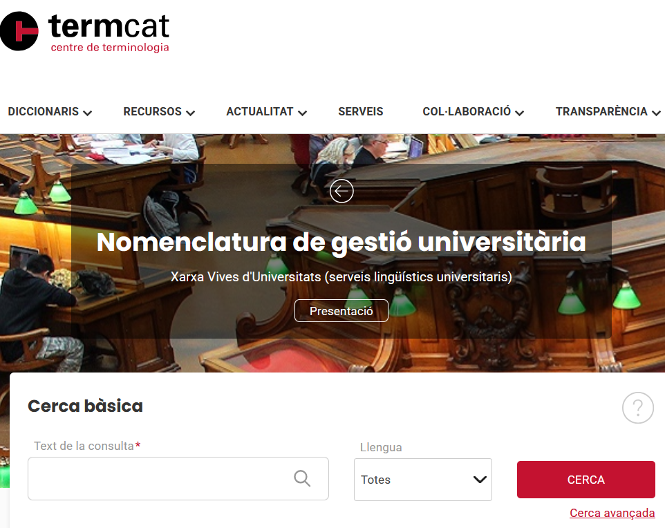 Es fa pública una nova edició de la 'Nomenclatura de gestió universitària'
